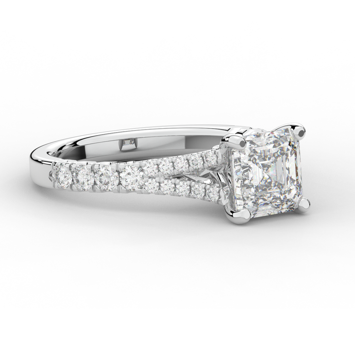 2.45CT.TW ASSCHER LAB DIAMOND ENGAGEMENT RING