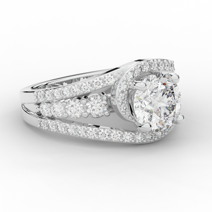 3.30CT.TW ROUND LAB DIAMOND ENGAGEMENT RING