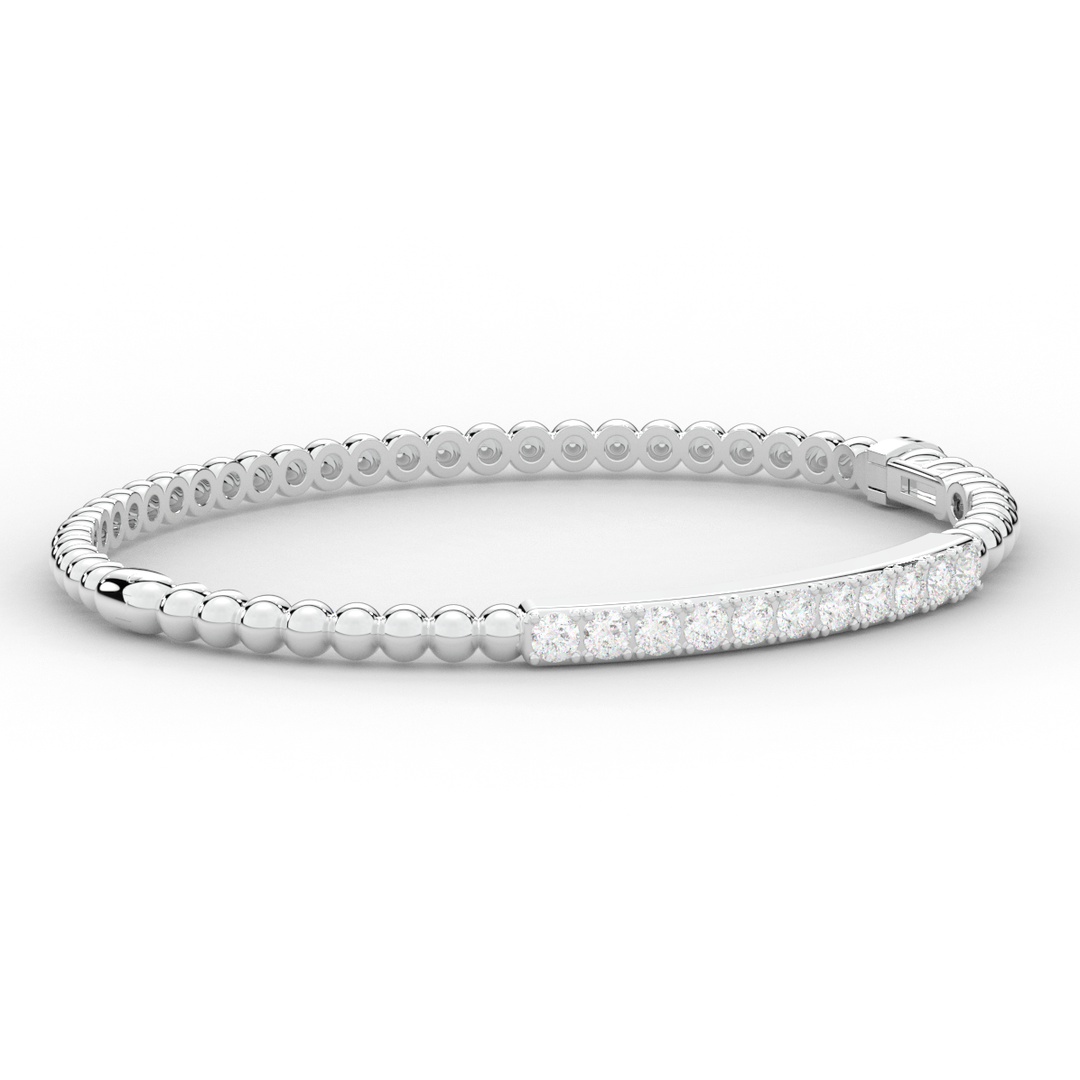 1.10CT.TW ROUND LAB DIAMOND BANGLE