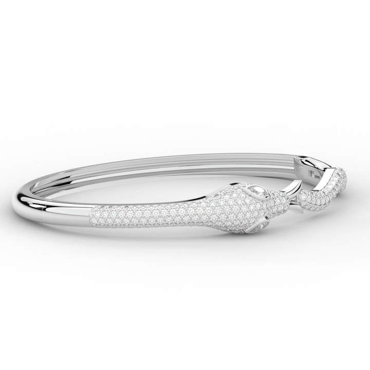 2.00CT.TW ROUND AND PEAR LAB DIAMOND SNAKE BANGLE