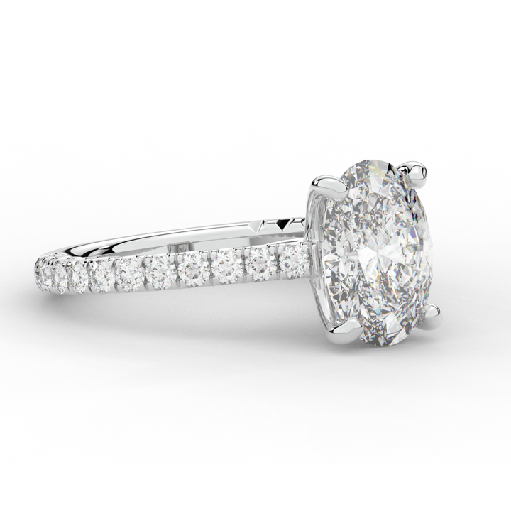 2.40CT.TW OVAL LAB DIAMOND ENGAGEMENT RING