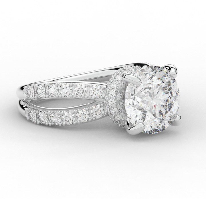 6.25CT.TW ROUND LAB DIAMOND ENGAGEMENT RING