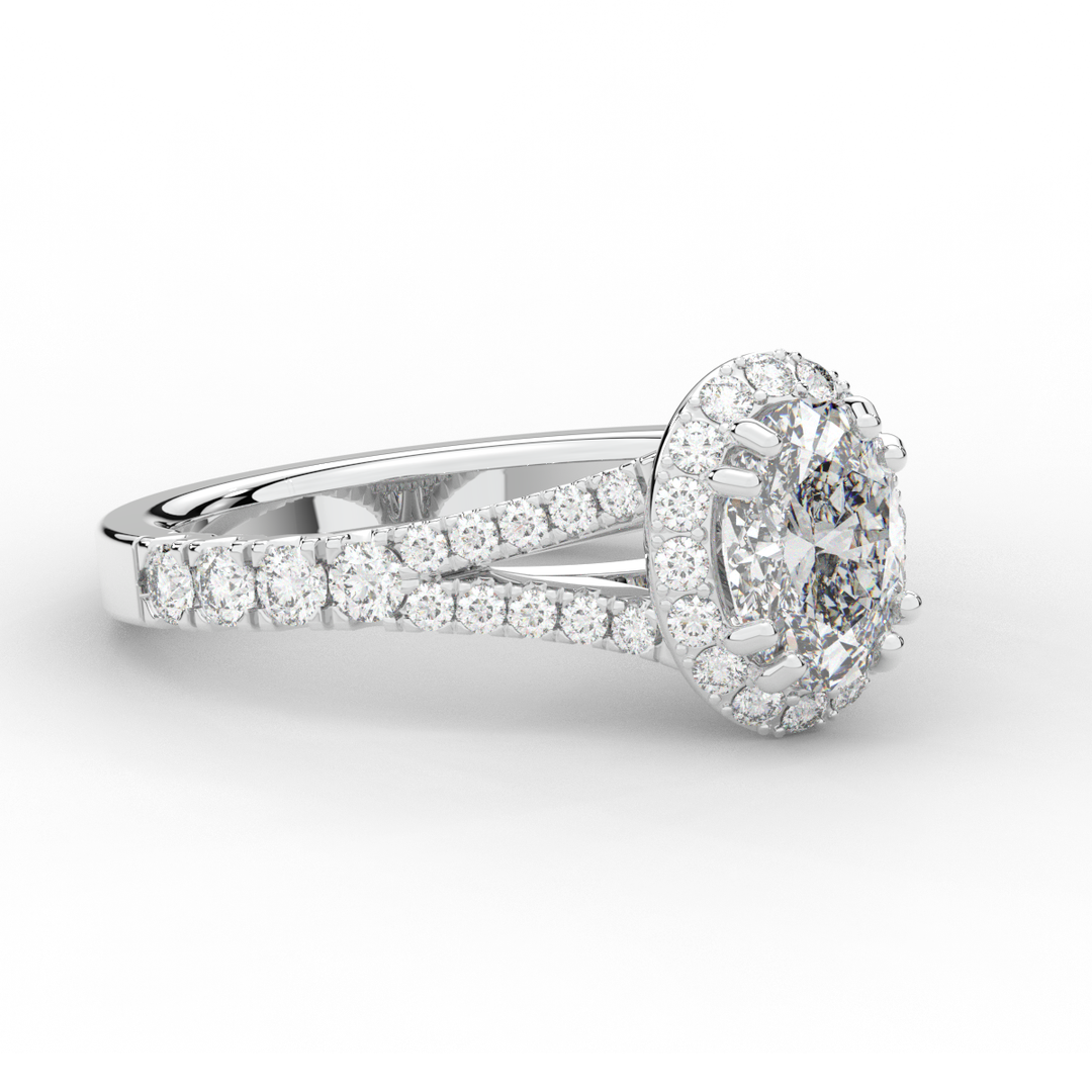 1.60CT.TW OVAL LAB DIAMOND ENGAGEMENT RING