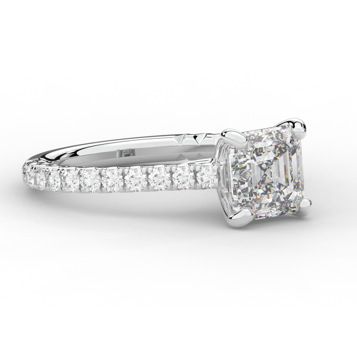 2.40CT.TW ASSCHER LAB DIAMOND ENGAGEMENT RING