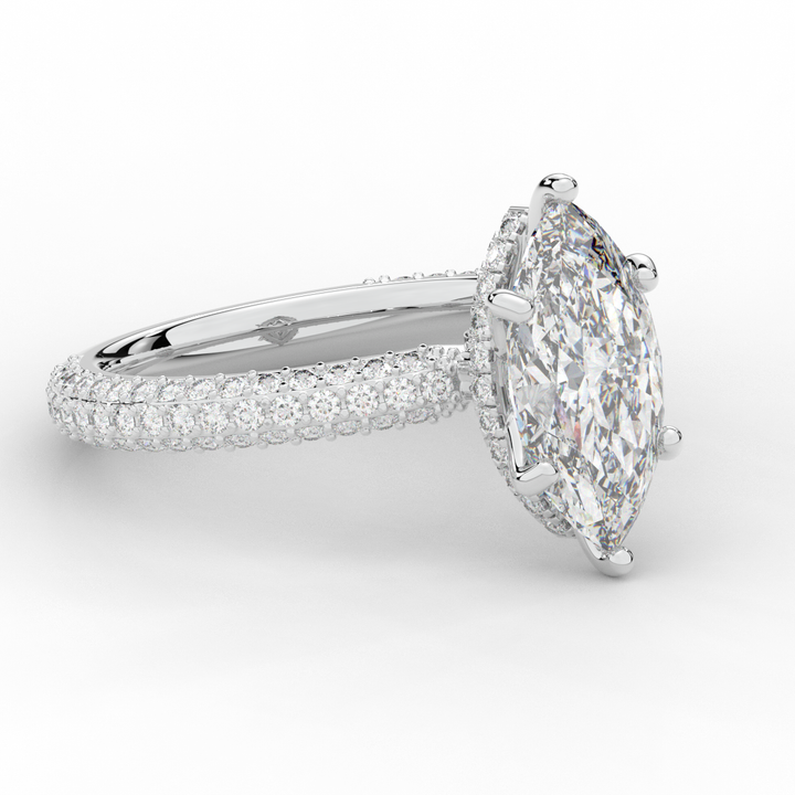 2.60CT.TW MARQUISE LAB DIAMOND ENGAGEMENT RING