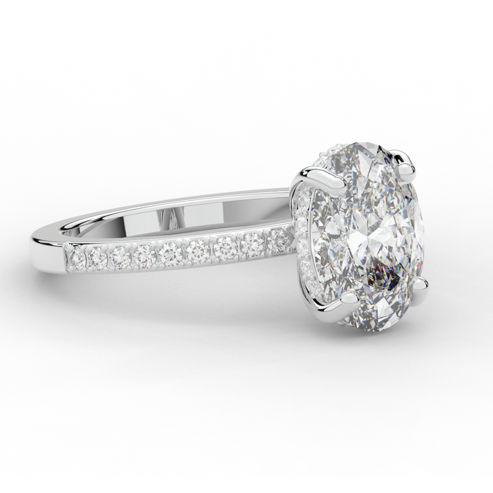 2.70CT.TW OVAL LAB DIAMOND SOLITAIRE ENGAGEMENT RING