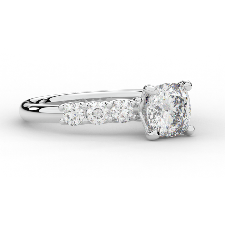 2.60CT.TW CUSHION LAB DIAMOND SOLITAIRE ENGAGEMENT RING