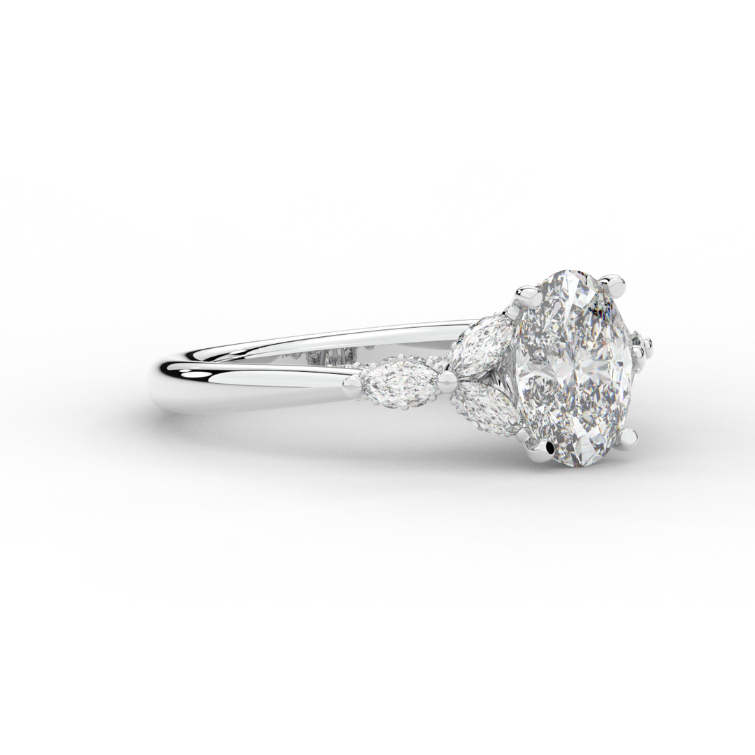 2.00CT.TW OVAL LAB DIAMOND ENGAGEMENT RING