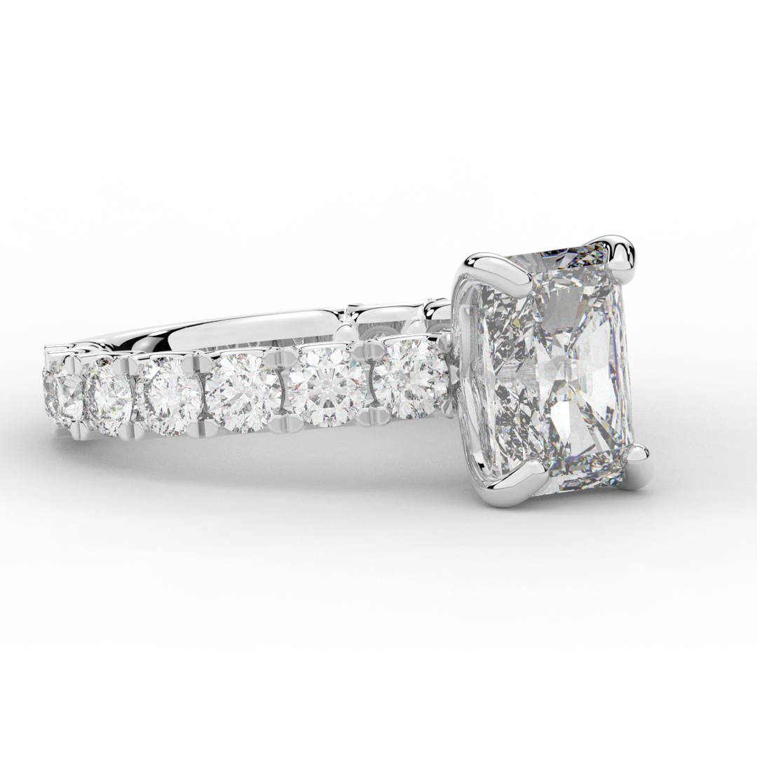 4.35CT.TW RADIANT LAB DIAMOND ENGAGEMENT RING