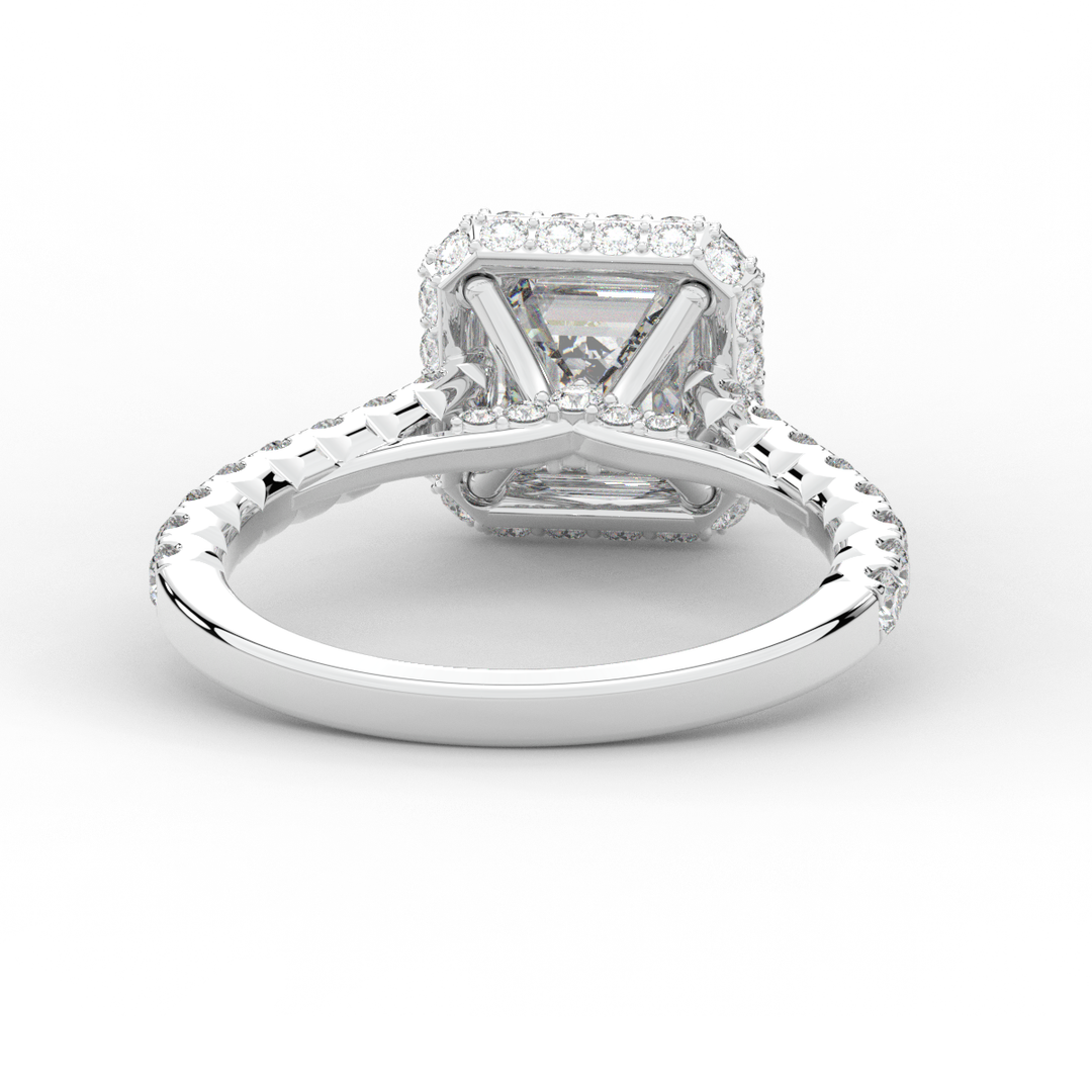 2.75CT.TW ASSCHER LAB DIAMOND HALO ENGAGEMENT RING