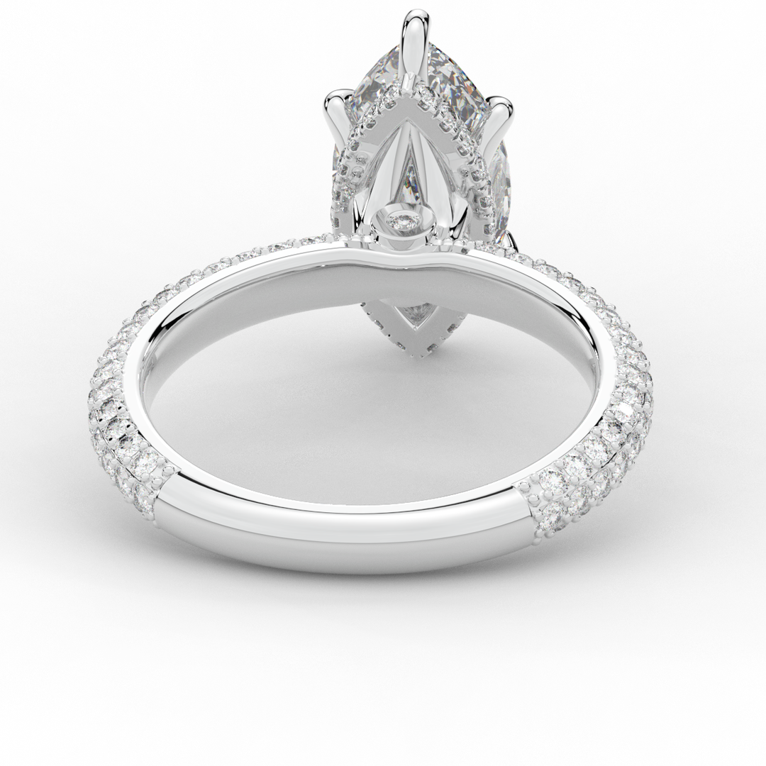 2.60CT.TW MARQUISE LAB DIAMOND ENGAGEMENT RING