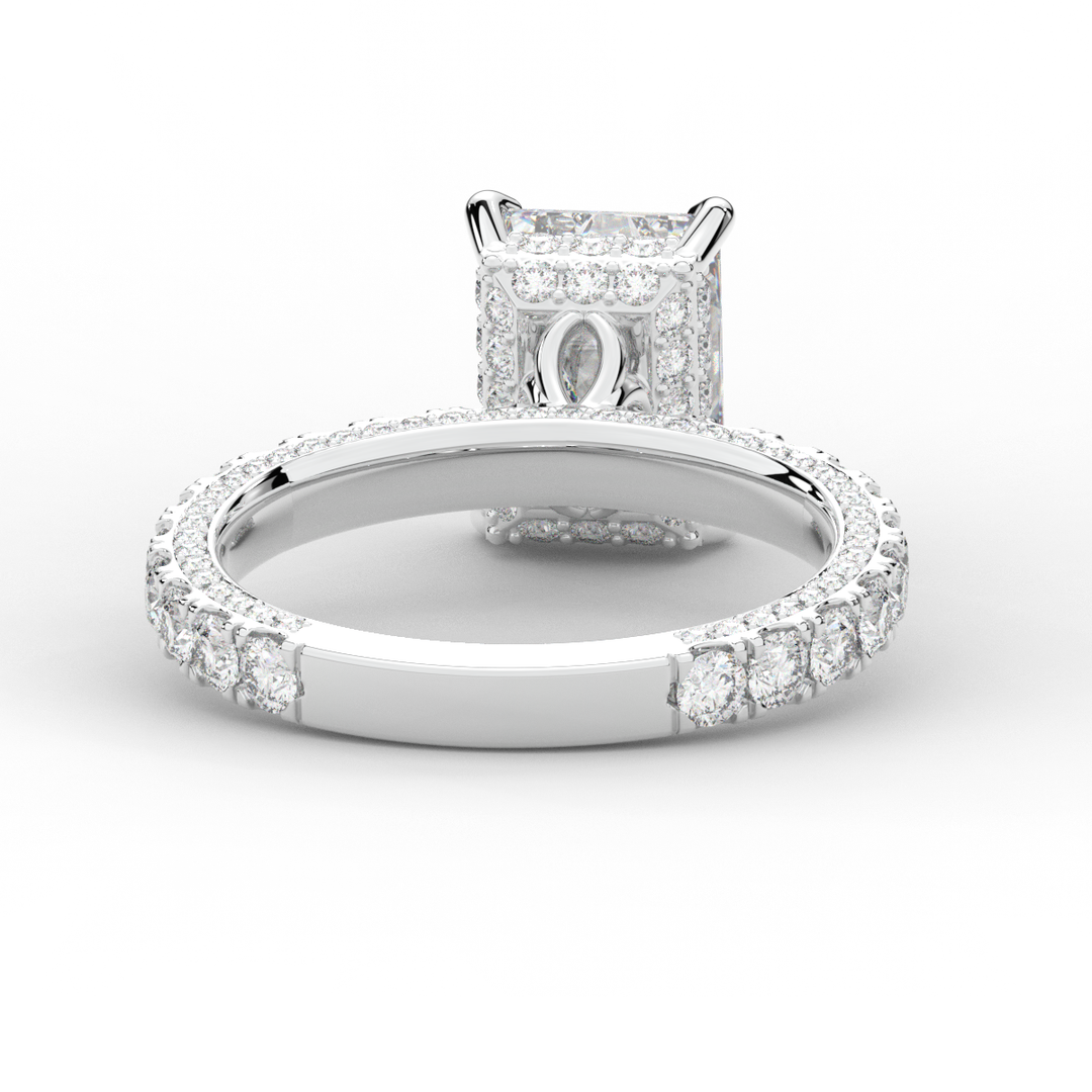 3.00CT.TW RADIANT LAB DIAMOND ENGAGEMENT RING