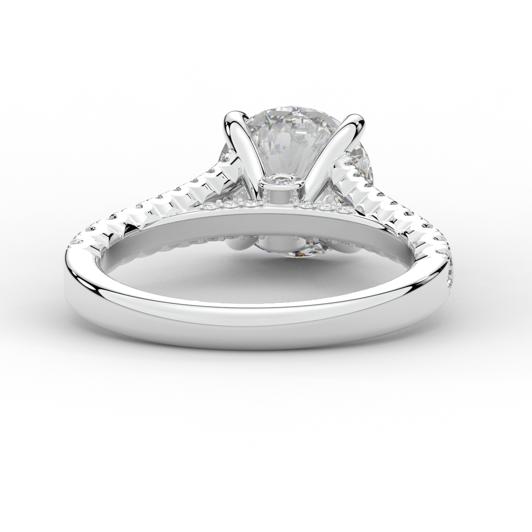 2.45CT.TW ROUND LAB DIAMOND ENGAGEMENT RING