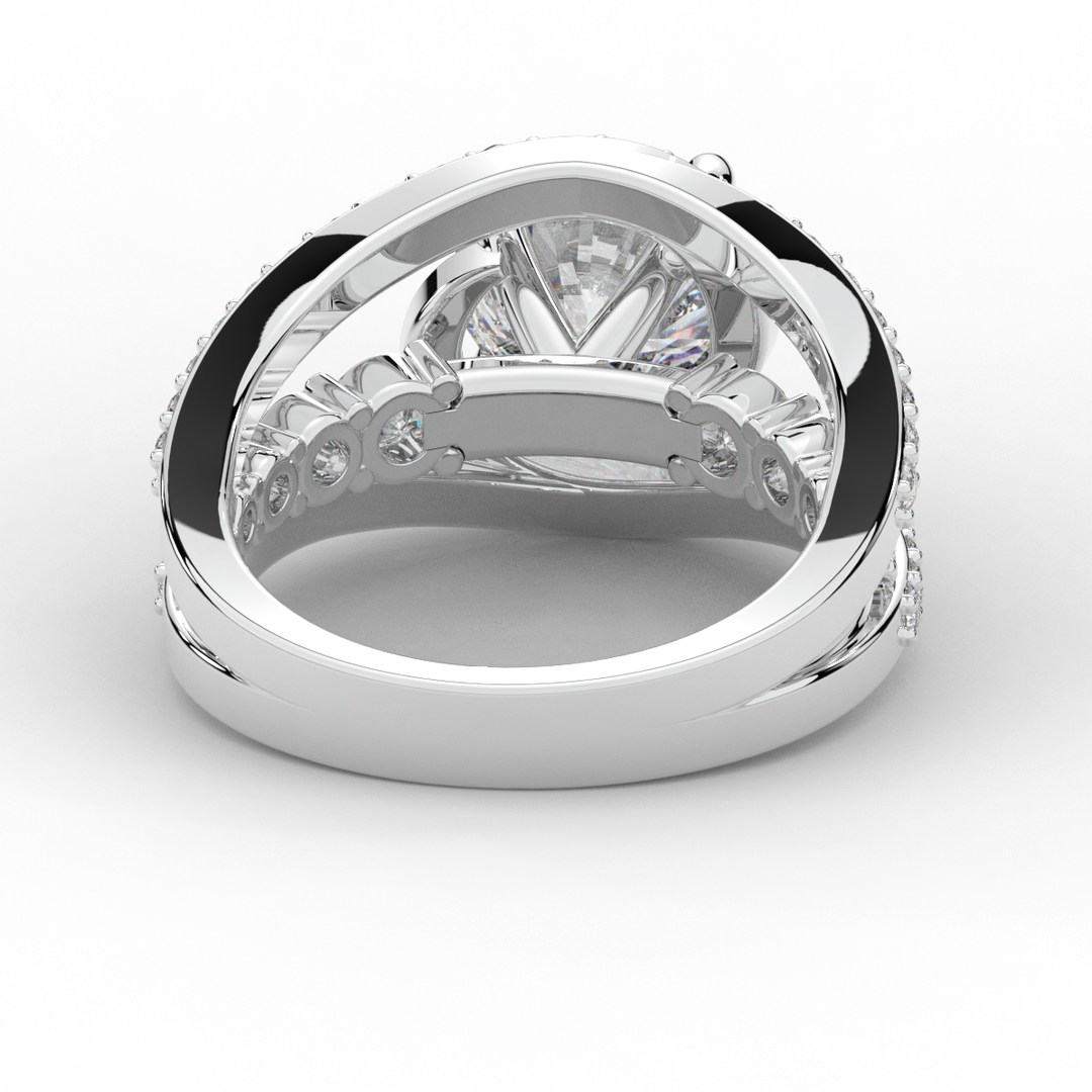 3.30CT.TW ROUND LAB DIAMOND ENGAGEMENT RING