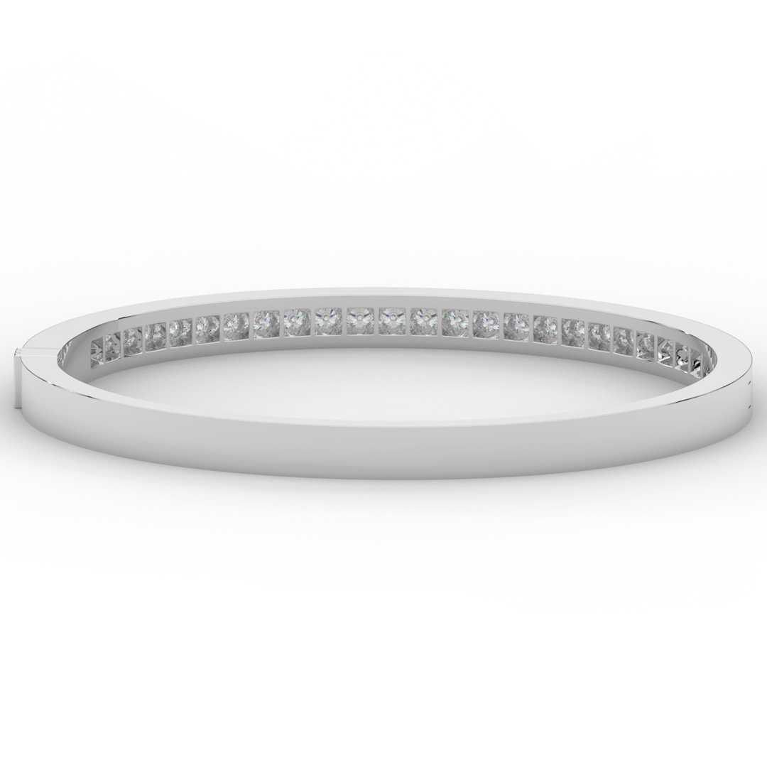 1.25CT.TW ROUND LAB DIAMOND BANGLE