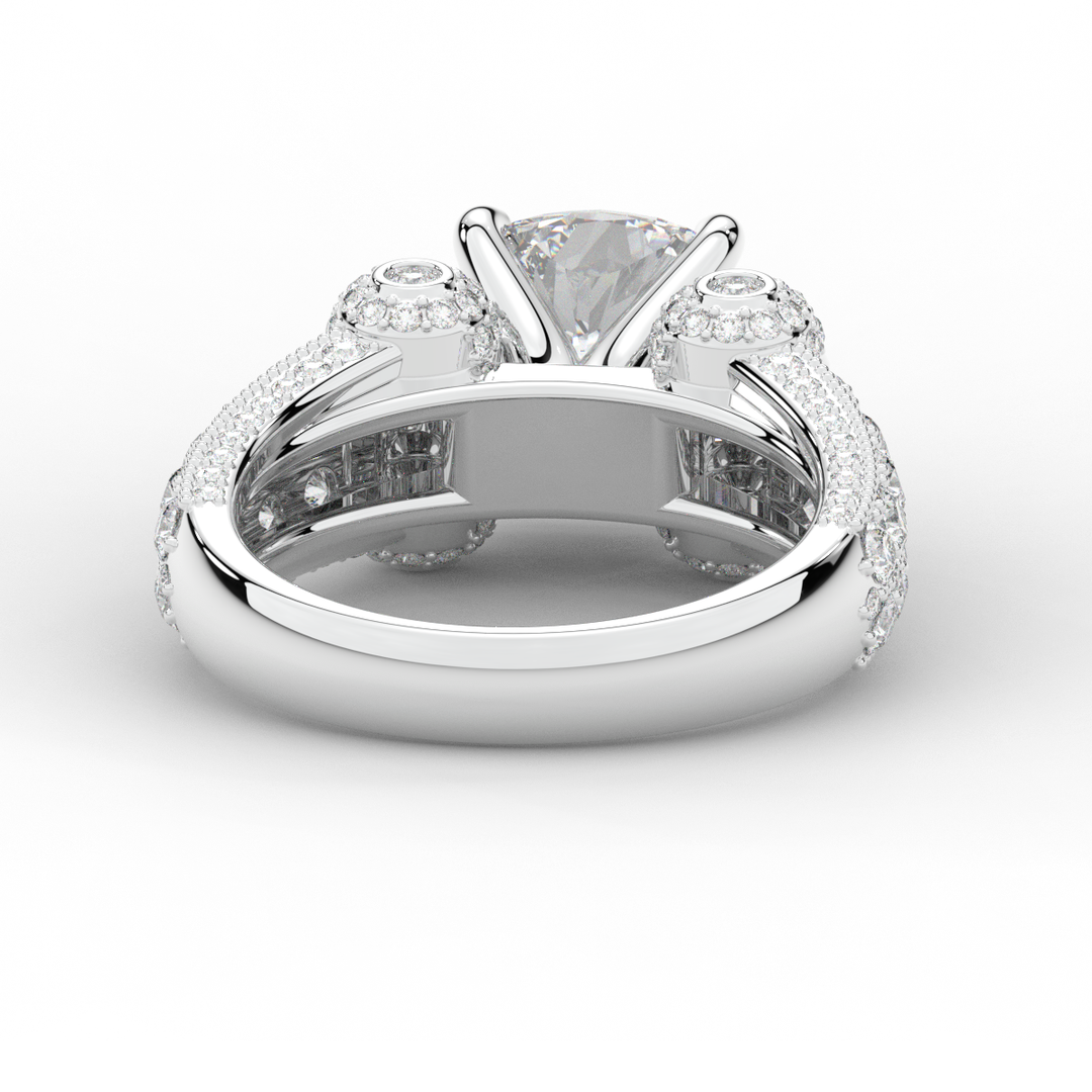 4.75CT.TW CUSHION LAB DIAMOND ENGAGEMENT RING