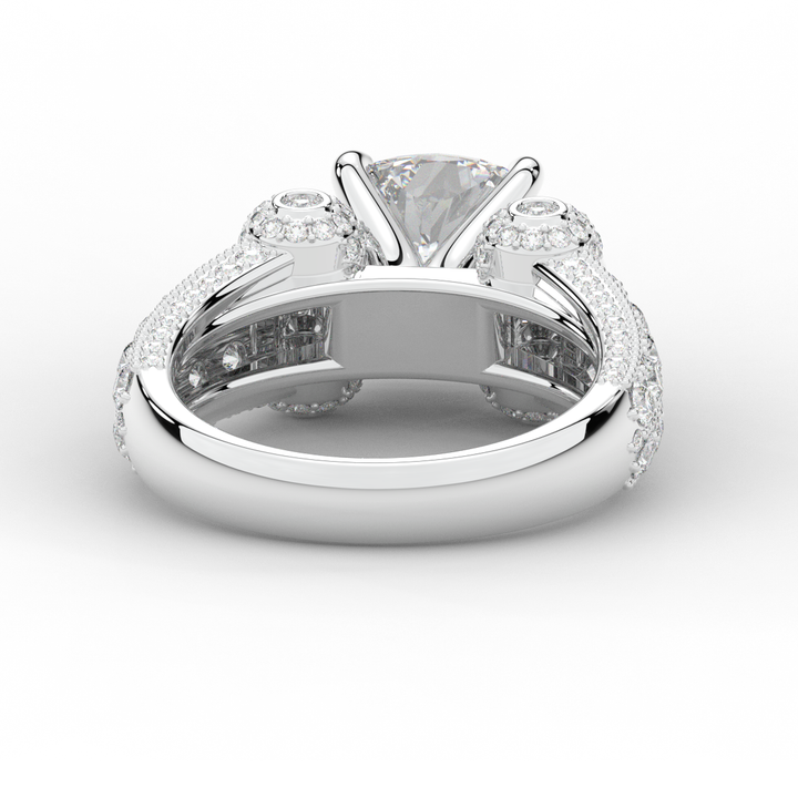 4.75CT.TW CUSHION LAB DIAMOND ENGAGEMENT RING