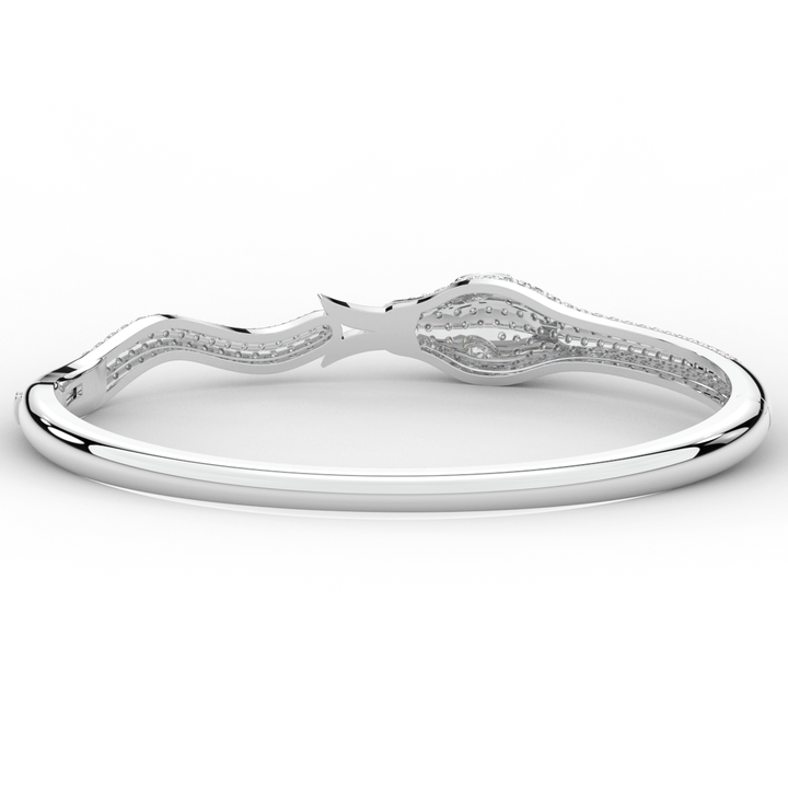 2.00CT.TW ROUND AND PEAR LAB DIAMOND SNAKE BANGLE