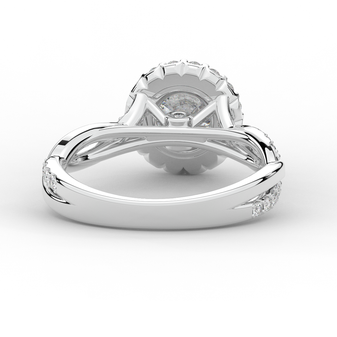 1.30CT.TW ROUND LAB DIAMOND ENGAGEMENT RING