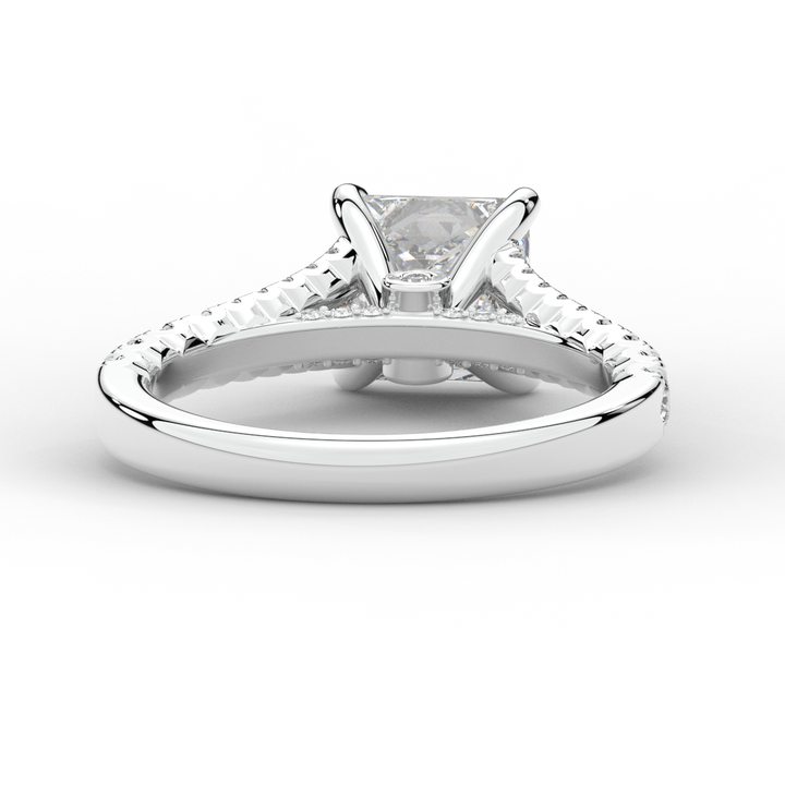 2.45CT.TW PRINCESS LAB DIAMOND ENGAGEMENT RING