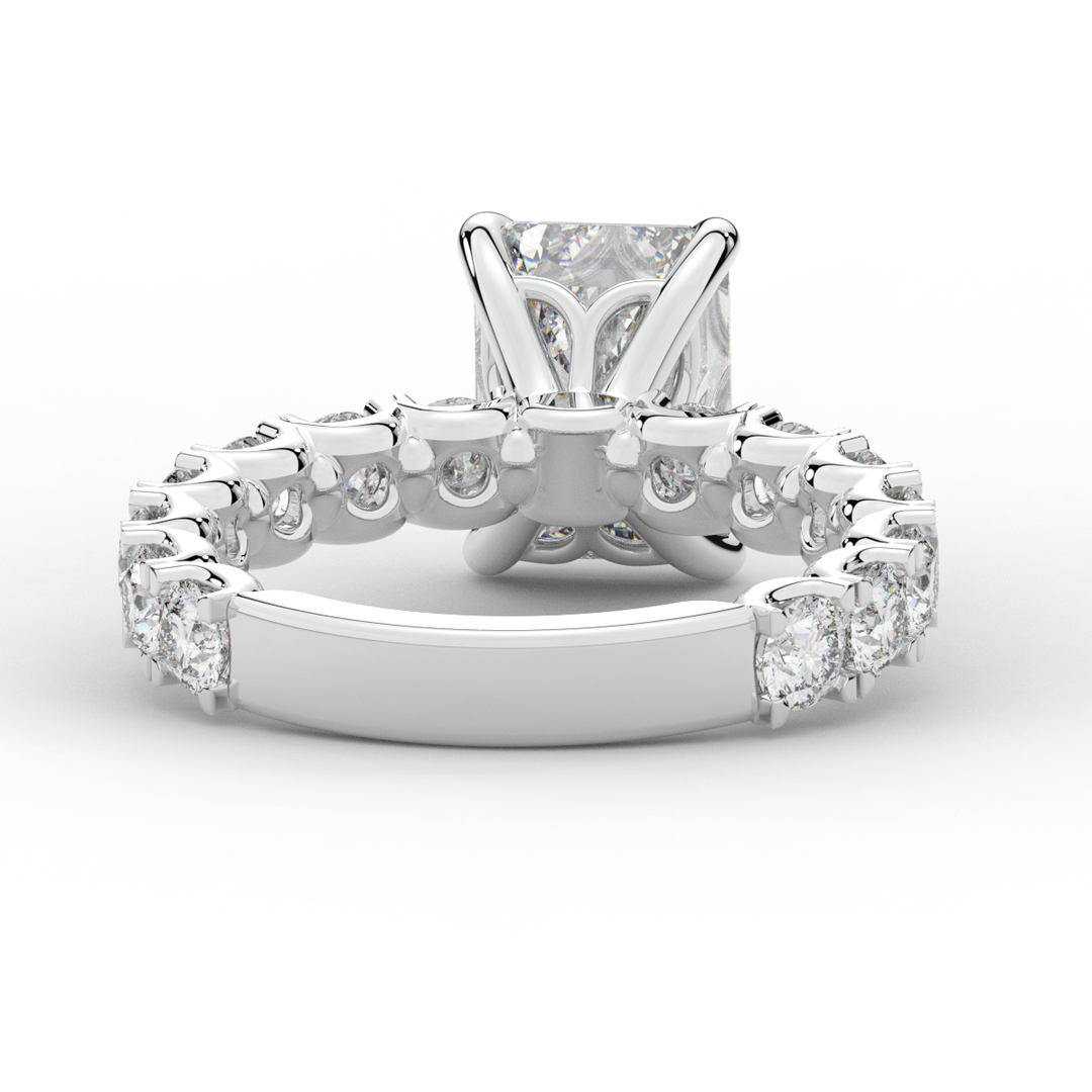 4.35CT.TW EMERALD CUT LAB DIAMOND ENGAGEMENT RING