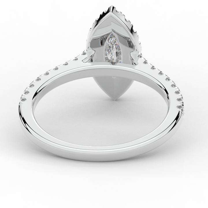 0.80CT.TW MARQUISE LAB DIAMOND HALO ENGAGEMENT RING