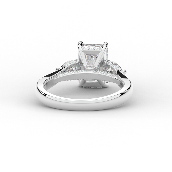 2.40CT.TW RADIANT LAB DIAMOND 3 STONE ENGAGEMENT RING