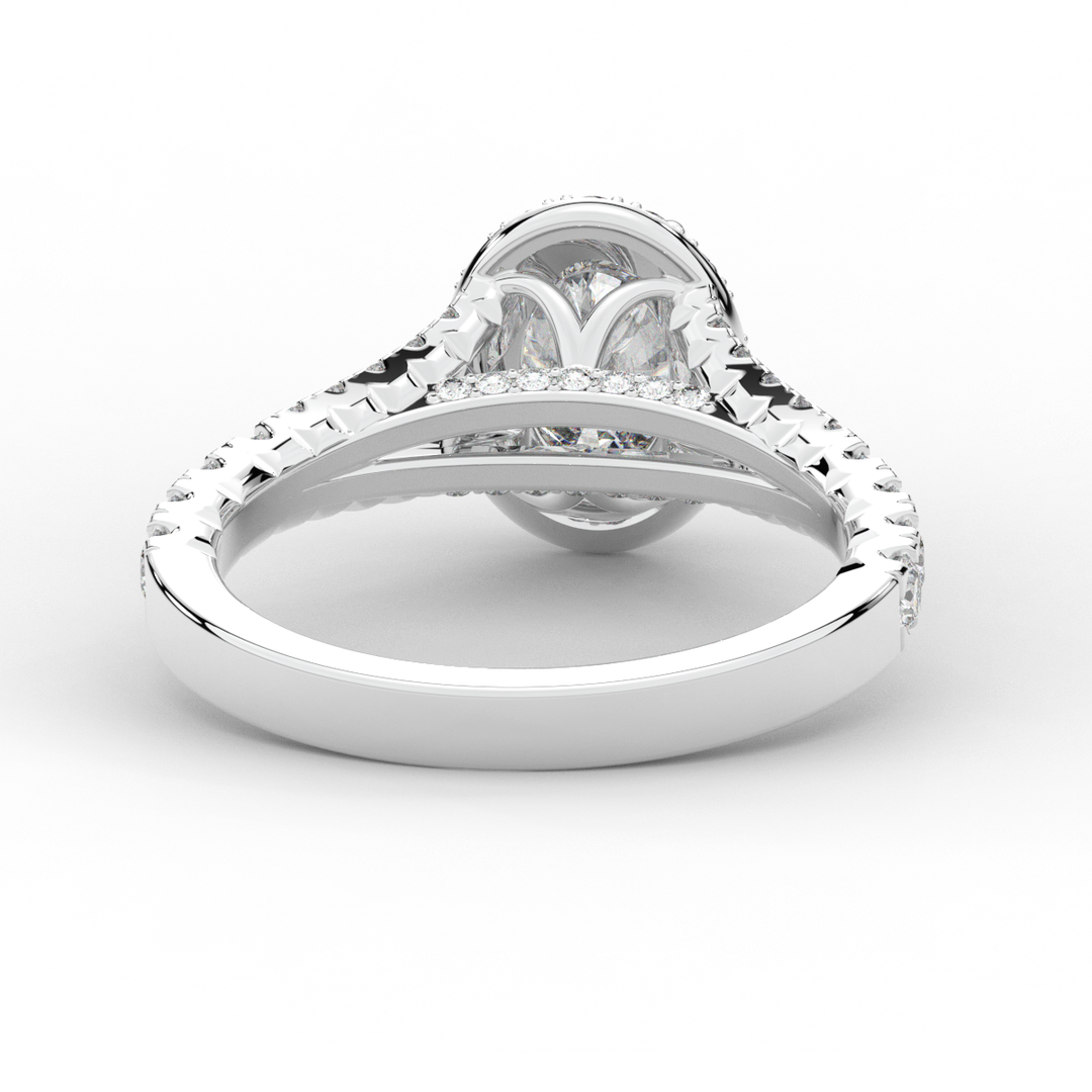 1.60CT.TW OVAL LAB DIAMOND ENGAGEMENT RING