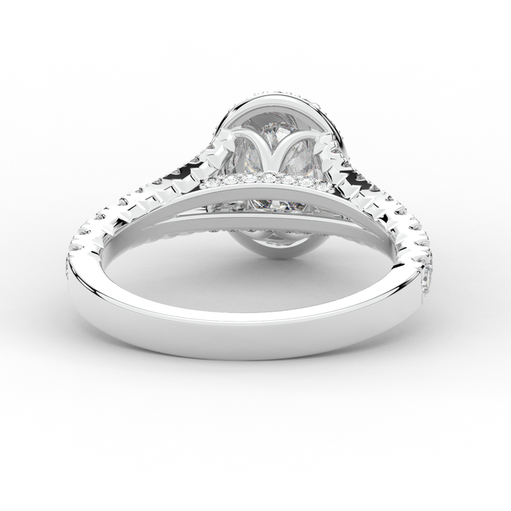 1.60CT.TW OVAL LAB DIAMOND ENGAGEMENT RING