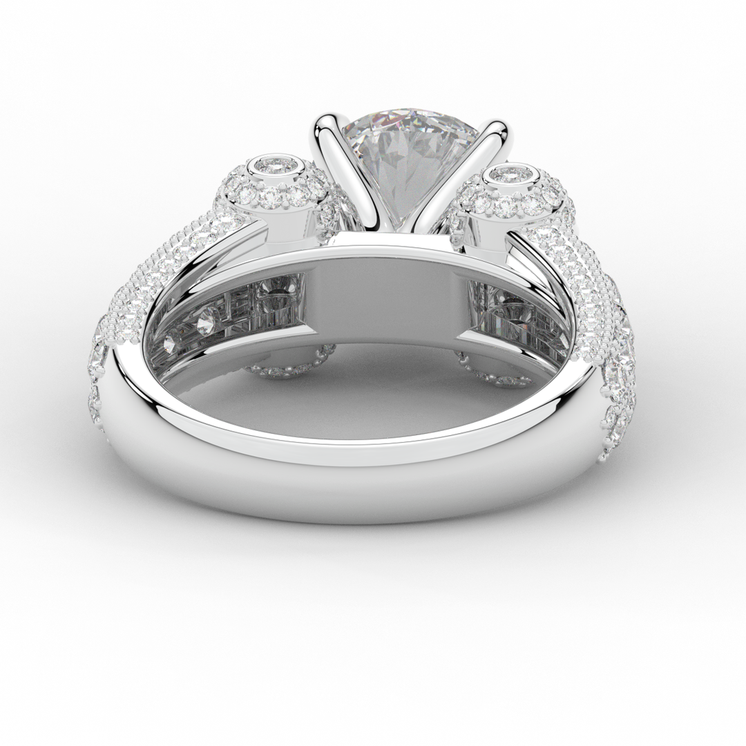 4.75CT.TW ROUND LAB DIAMOND ENGAGEMENT RING