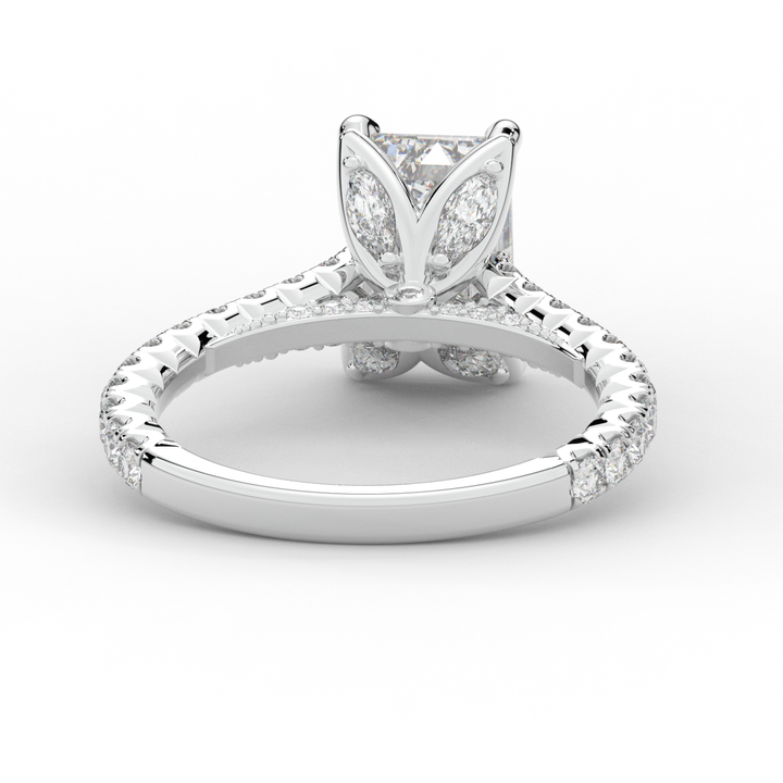 2.70CT.TW EMERALD CUT LAB DIAMOND SOLITAIRE ENGAGEMENT RING