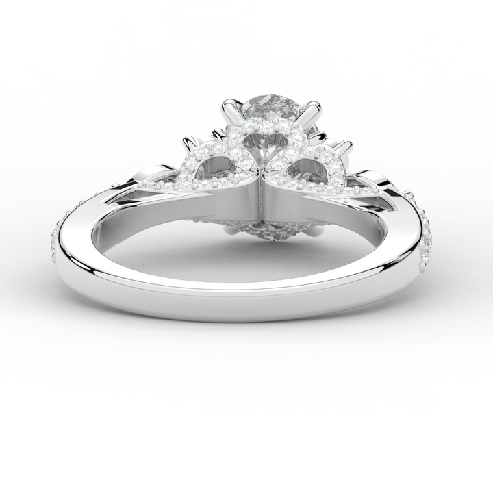 1.35CT.TW OVAL LAB DIAMOND ENGAGEMENT RING