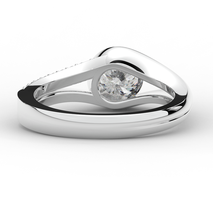 1.10CT.TW ROUND LAB DIAMOND SOLITAIRE ENGAGEMENT RING