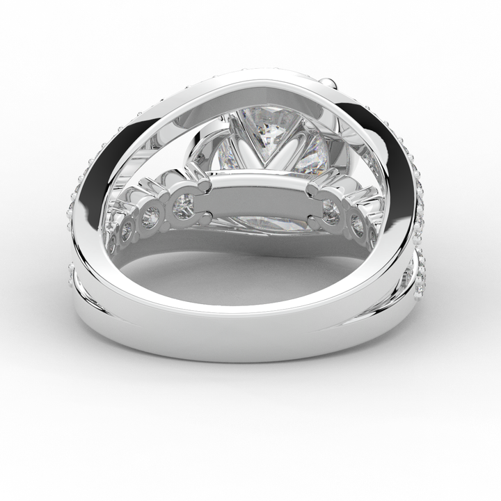 3.30CT.TW CUSHION LAB DIAMOND ENGAGEMENT RING