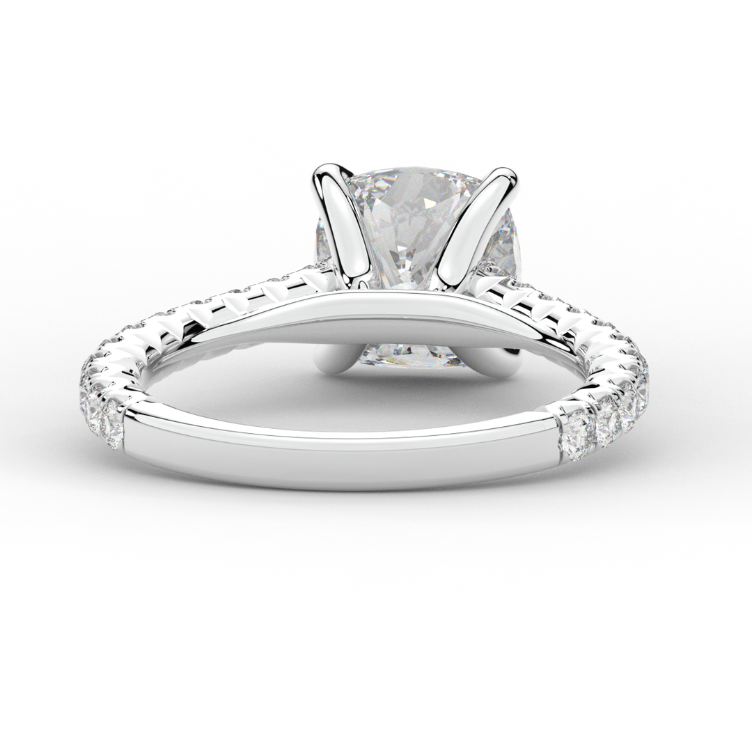 2.40CT.TW CUSHION LAB DIAMOND ENGAGEMENT RING