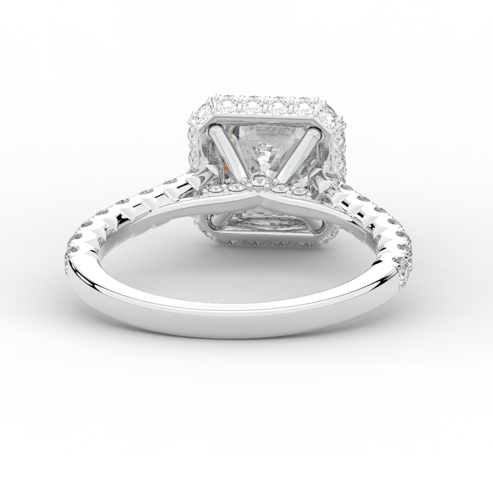 2.75CT.TW CUSHION LAB DIAMOND HALO ENGAGEMENT RING