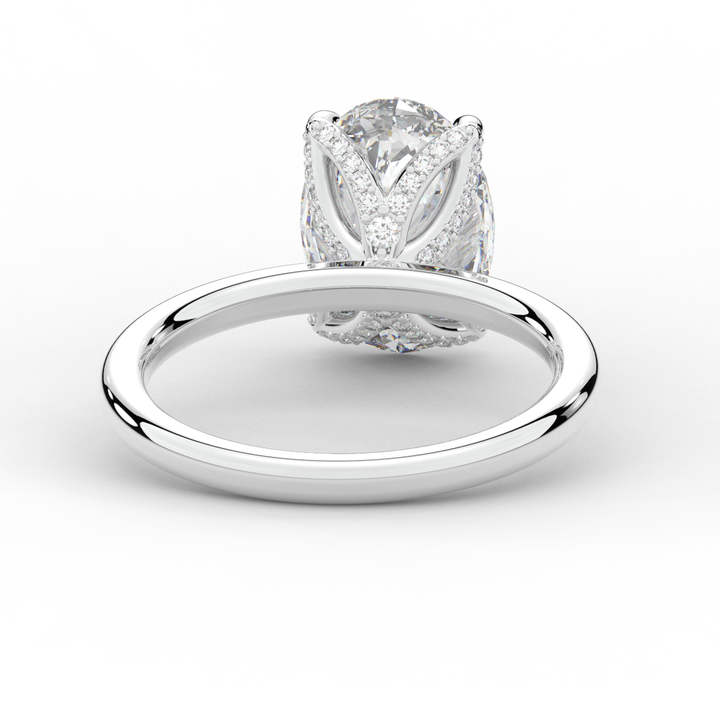 3.10CT.TW OVAL LAB DIAMOND ENGAGEMENT RING