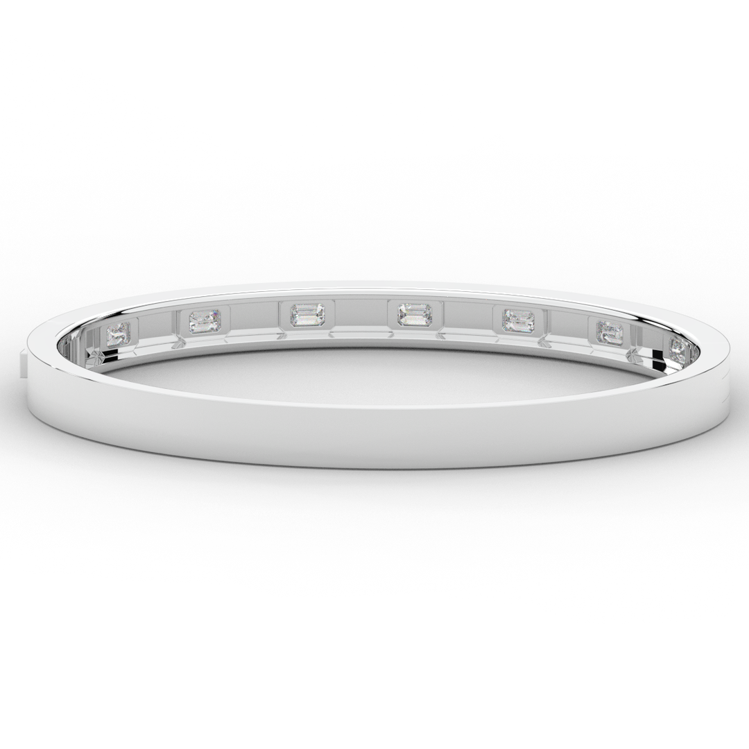 1.25CT.TW ROUND LAB DIAMOND BEZEL SET BANGLE