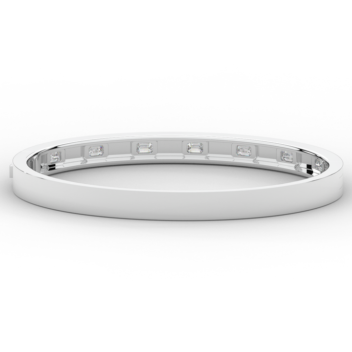 1.25CT.TW ROUND LAB DIAMOND BEZEL SET BANGLE