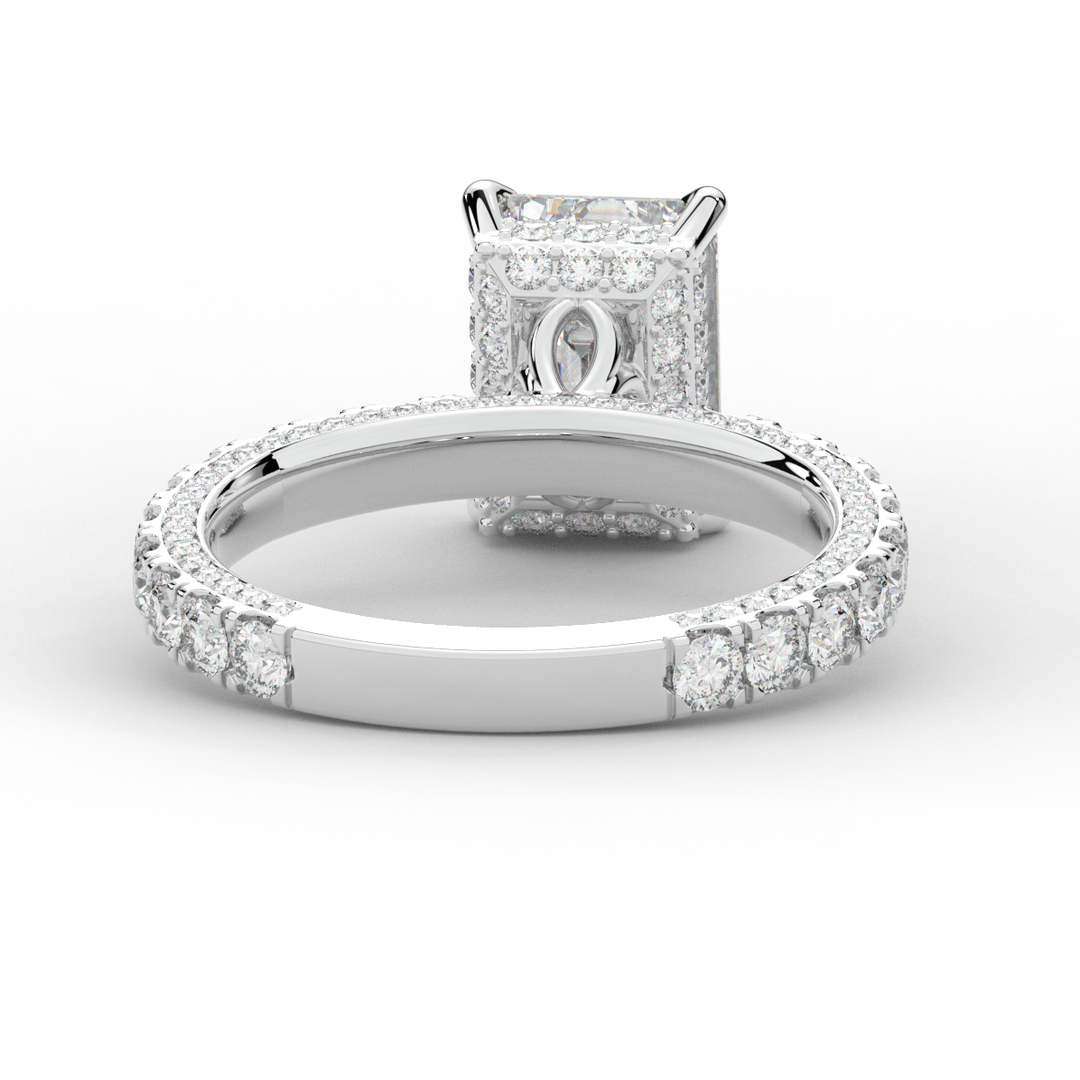 3.00CT.TW EMERALD CUT LAB DIAMOND ENGAGEMENT RING