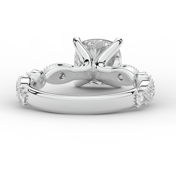 2.50CT.TW CUSHION LAB DIAMOND SOLITAIRE ENGAGEMENT RING