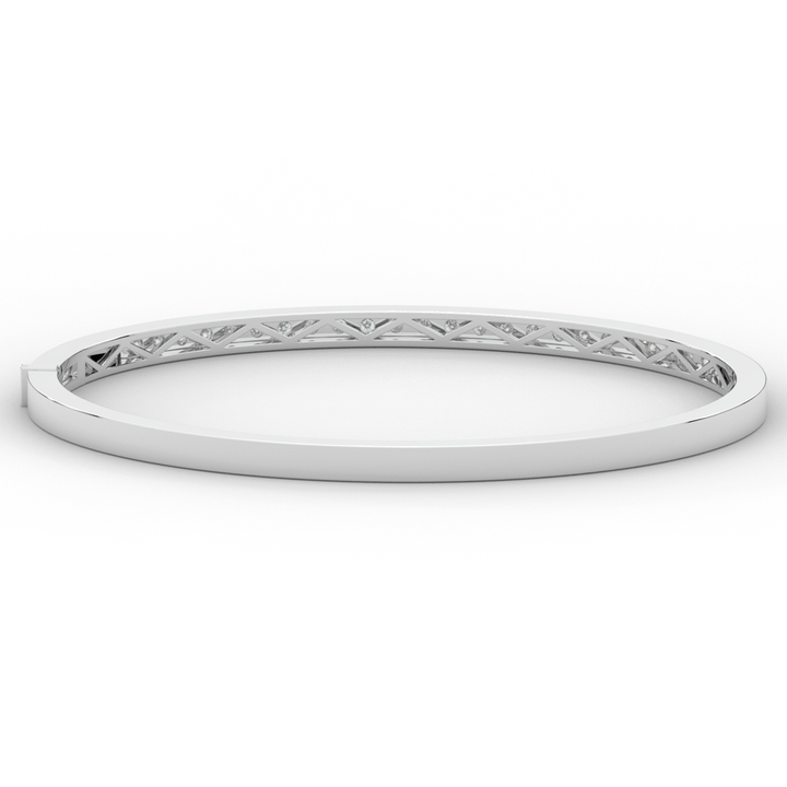 0.90CT.TW ROUND LAB DIAMOND BANGLE