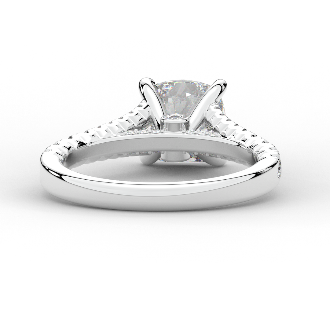 2.45CT.TW CUSHION LAB DIAMOND ENGAGEMENT RING