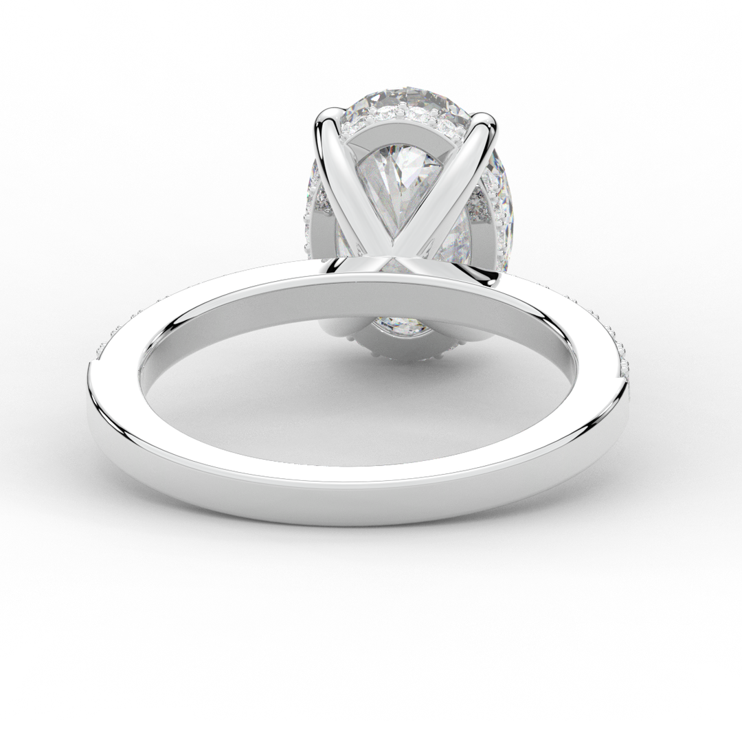 2.70CT.TW OVAL LAB DIAMOND SOLITAIRE ENGAGEMENT RING