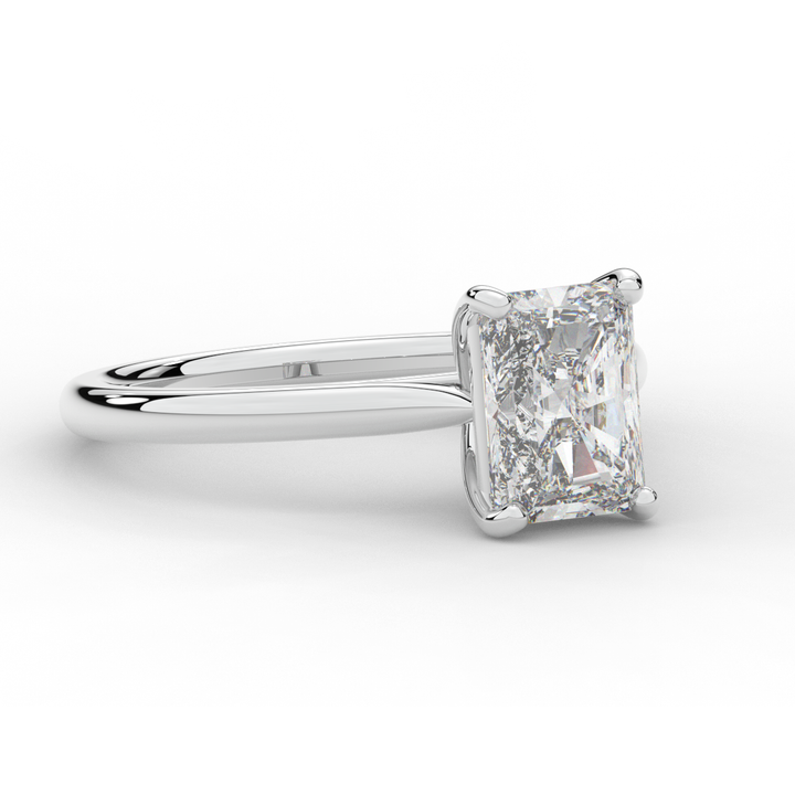 2.00CT RADIANT LAB DIAMOND SOLITAIRE ENGAGEMENT RING