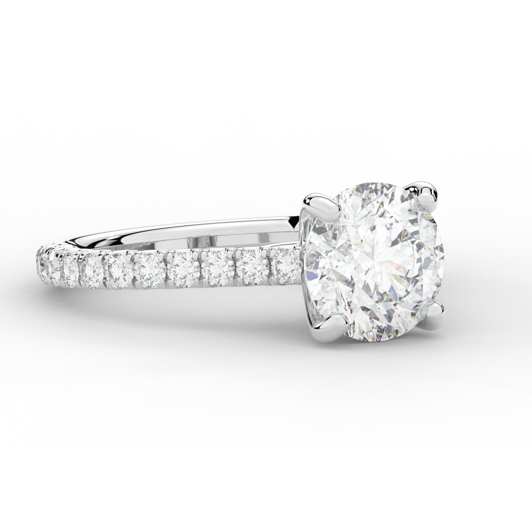 2.40CT.TW ROUND LAB DIAMOND ENGAGEMENT RING