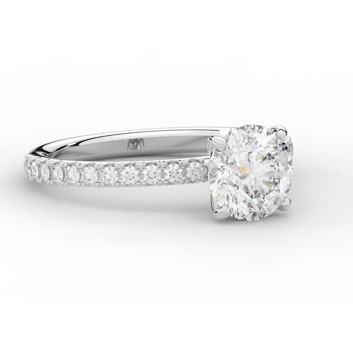 1.75CT.TW ROUND LAB DIAMOND SOLITAIRE ENGAGEMENT RING