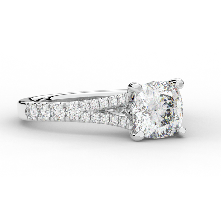 2.45CT.TW CUSHION LAB DIAMOND ENGAGEMENT RING