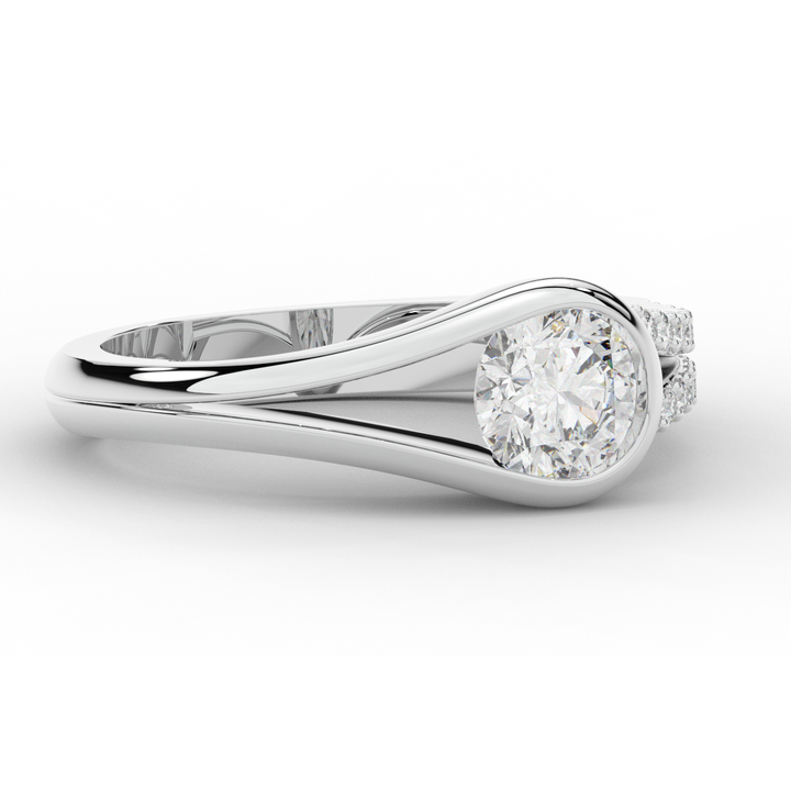 1.10CT.TW ROUND LAB DIAMOND SOLITAIRE ENGAGEMENT RING