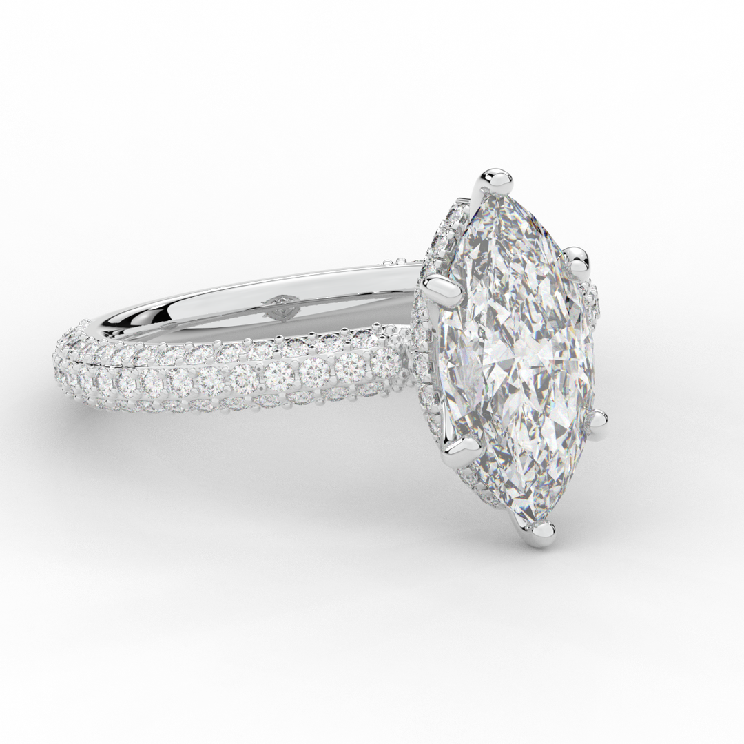 2.60CT.TW MARQUISE LAB DIAMOND ENGAGEMENT RING